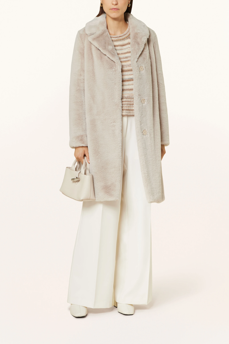Herno Women's Beige Faux Fur Coat