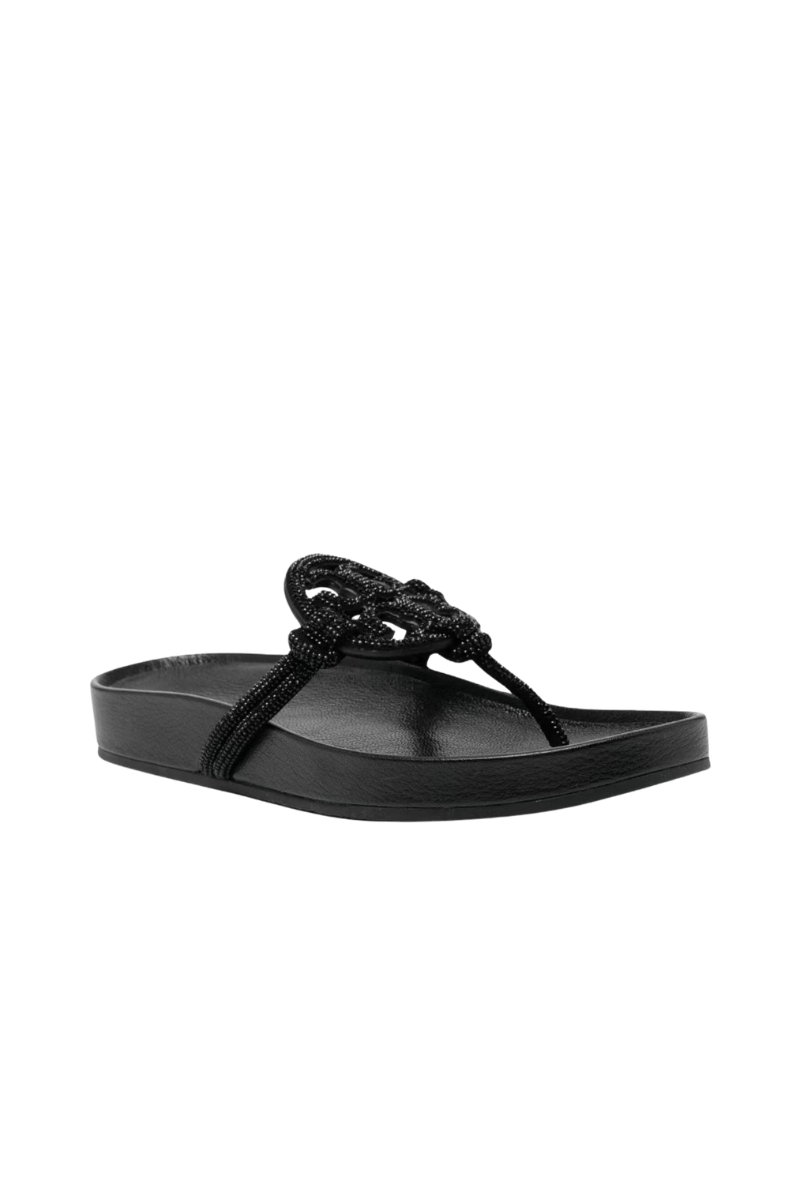 Tory Burch Miller Cloud Knotted Pave Perfect Black 170857006