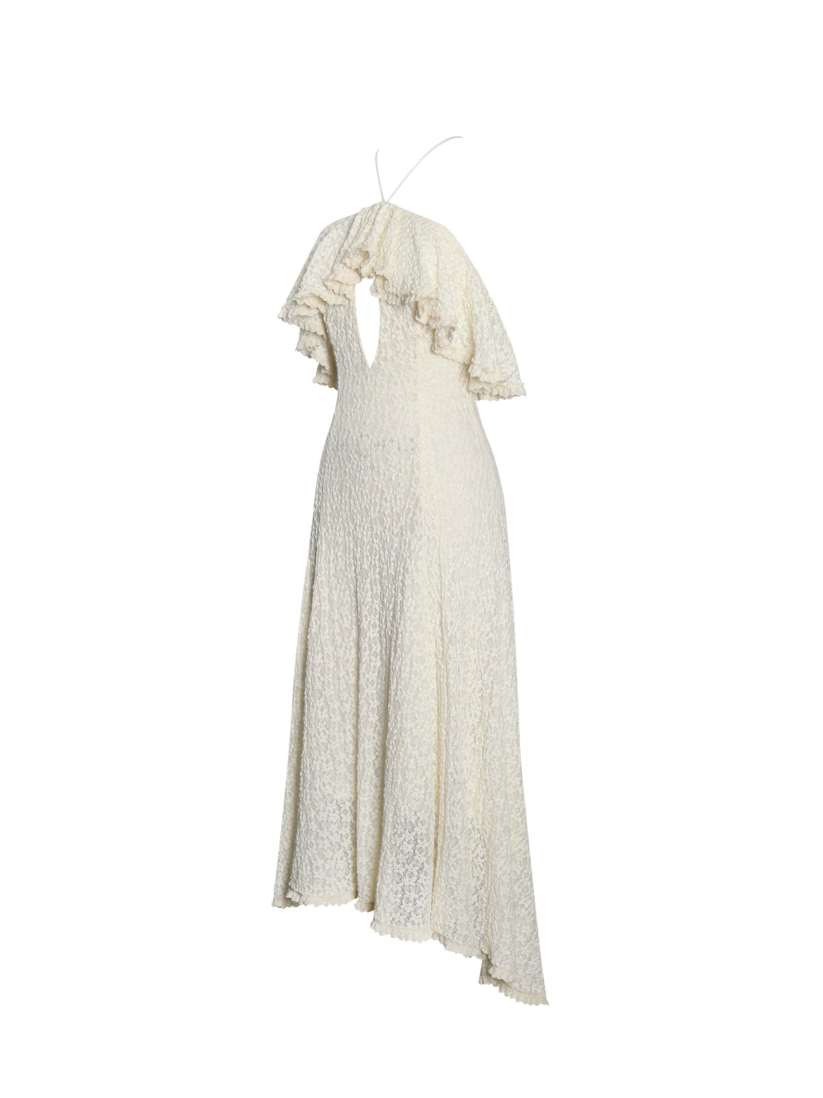 Idra Lace Trim Sleeveless Crochet Midi Trailing Dress