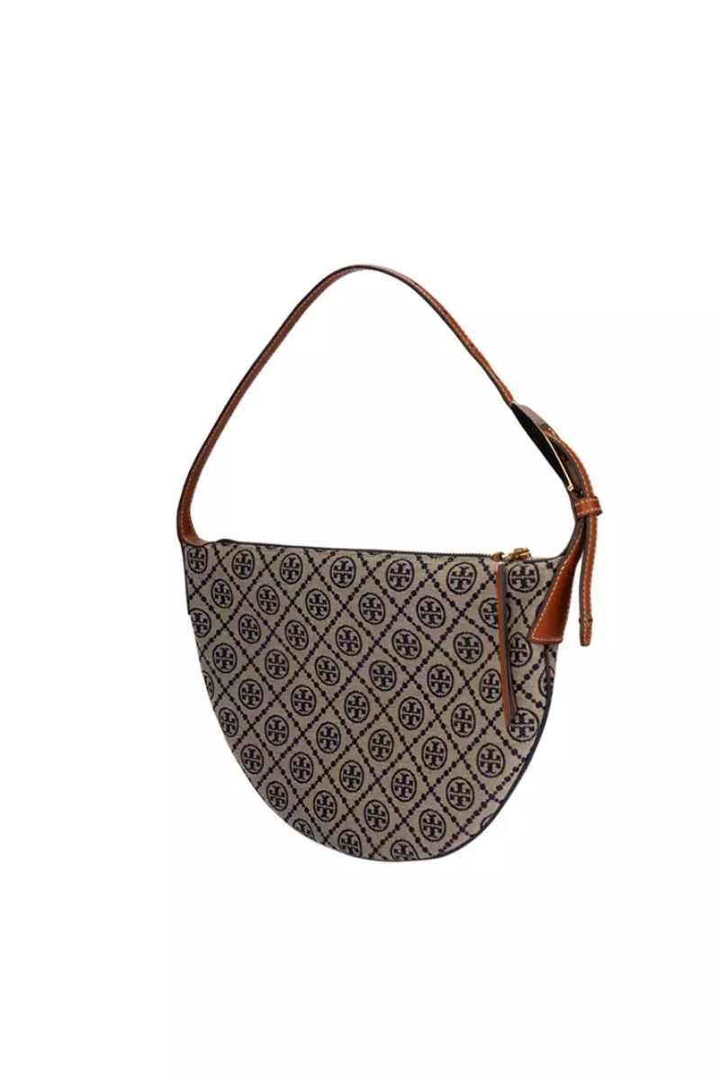 Tory Burch T Monogram Women's Shoulder Bag Navy in Blue 174231