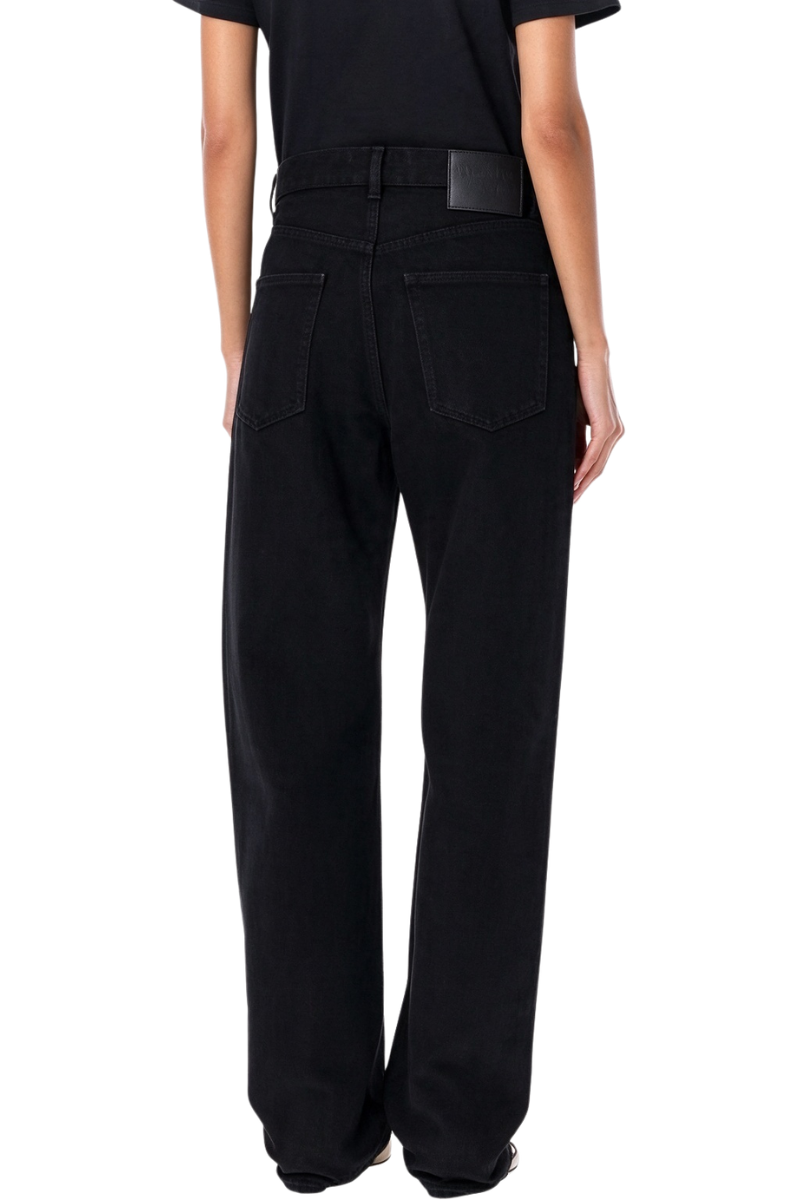 Valentino Straight Leg Jeans Nero 5B0DD18T8YN _0NO
