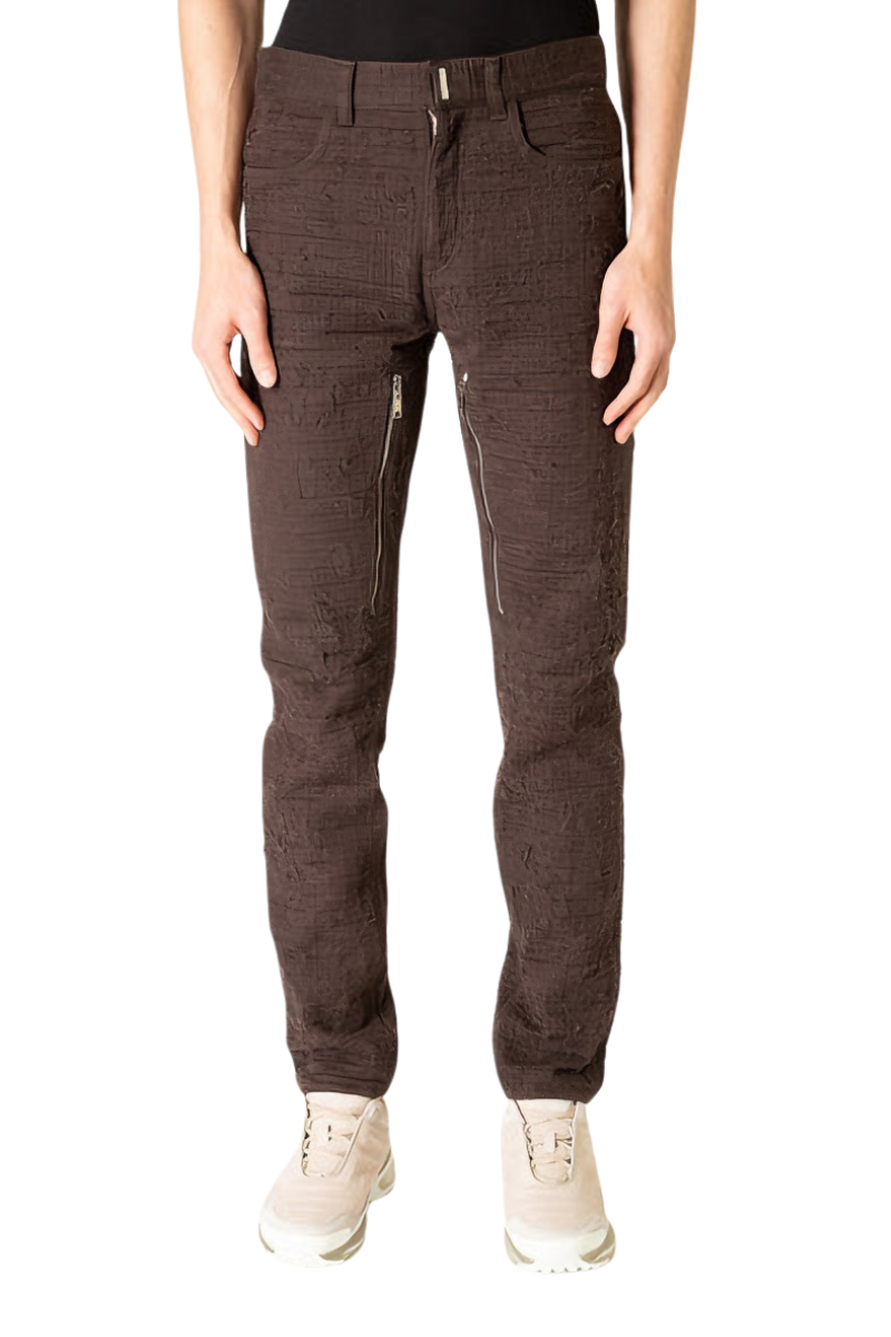Givenchy Slim Fit Denim Trousers Dark Brown BM512W5Y3A
