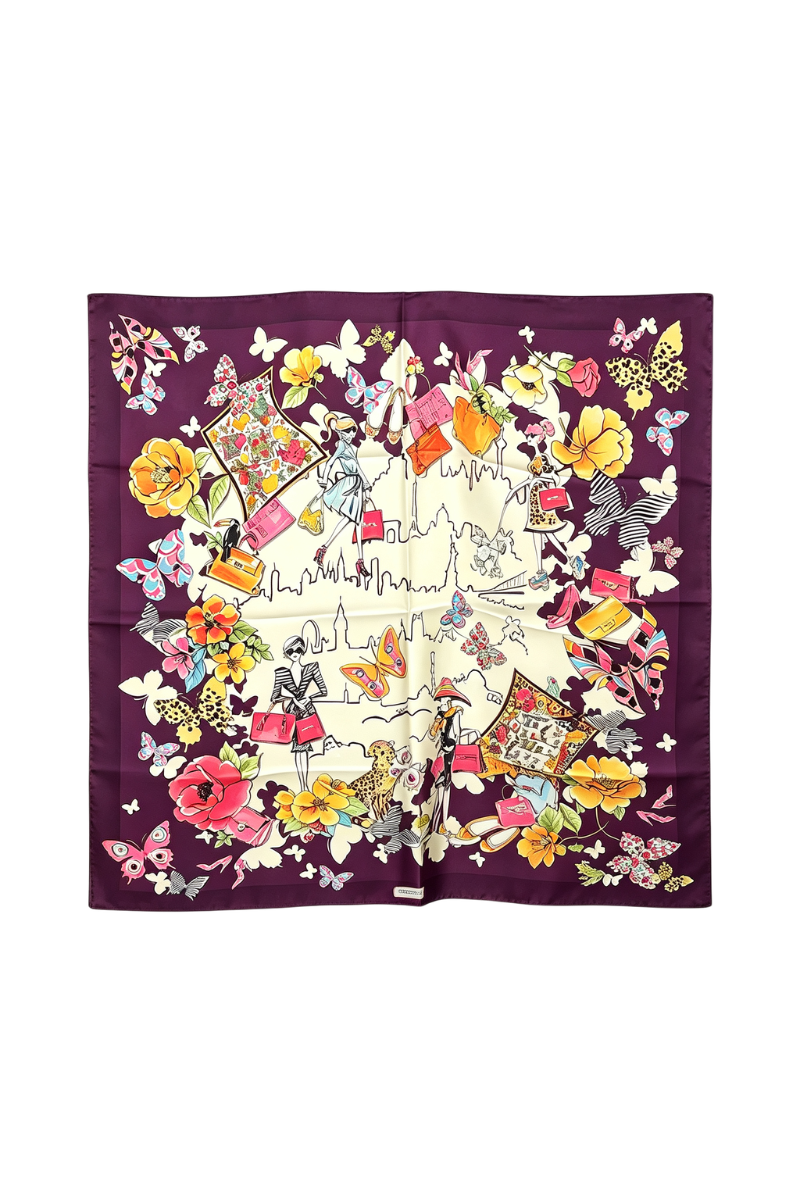 Ferragamo Printed Scarf Barolo Avori 313675/005