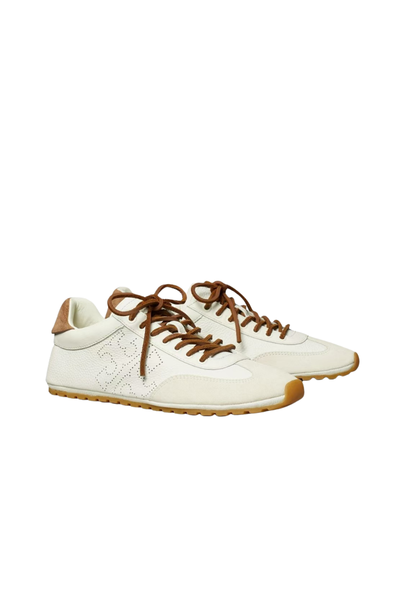 Tory Burch Field Sneaker Blanc / White Mocha / Gingerbread Brown 176299200