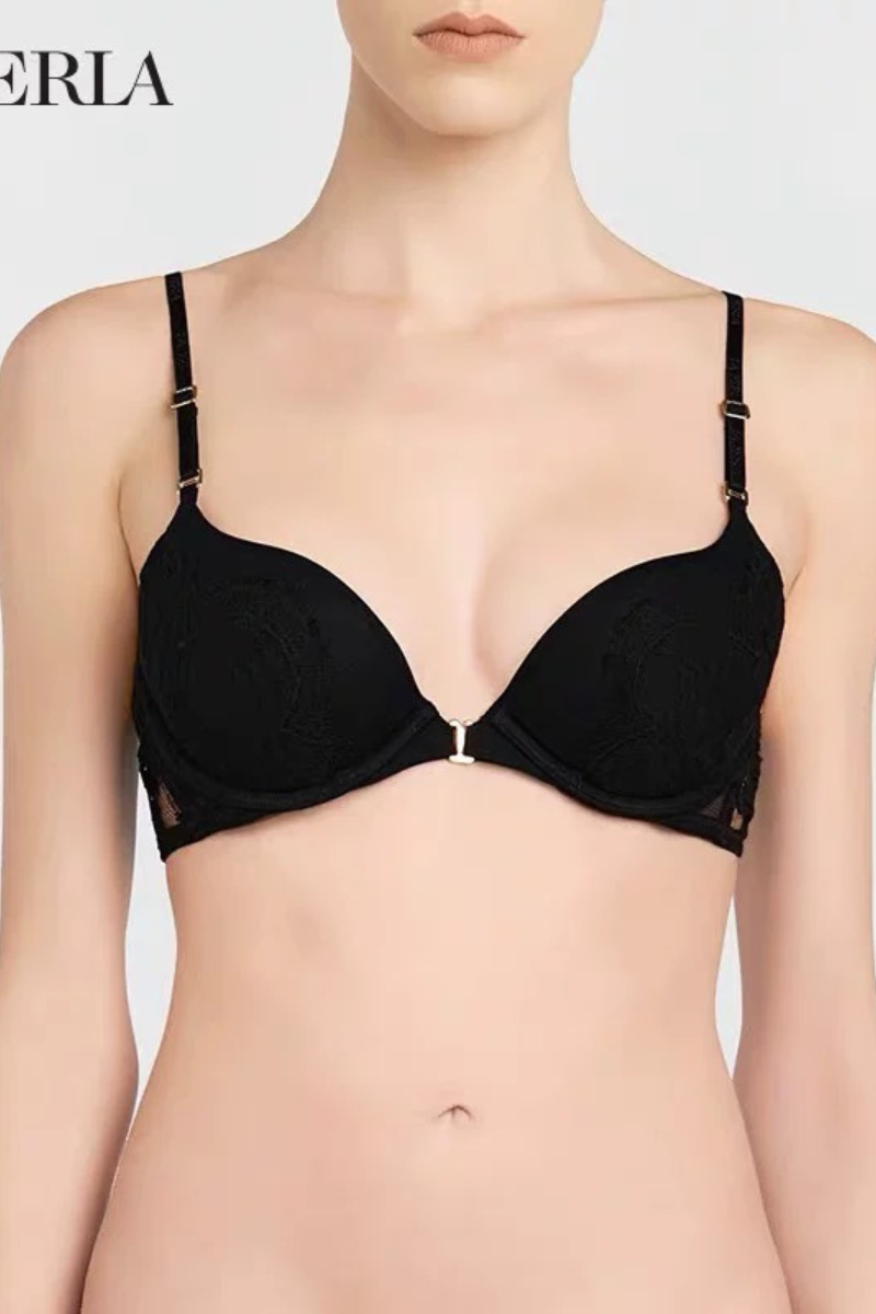 La Perla Black Lace Front-Closure Backless Bra PLM004184