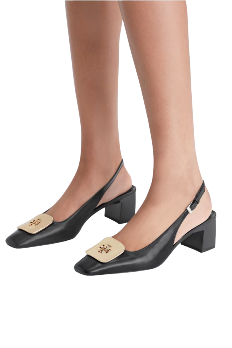 Tory Burch Georgia Slingback Heels 55MM Perfect Black 156479006