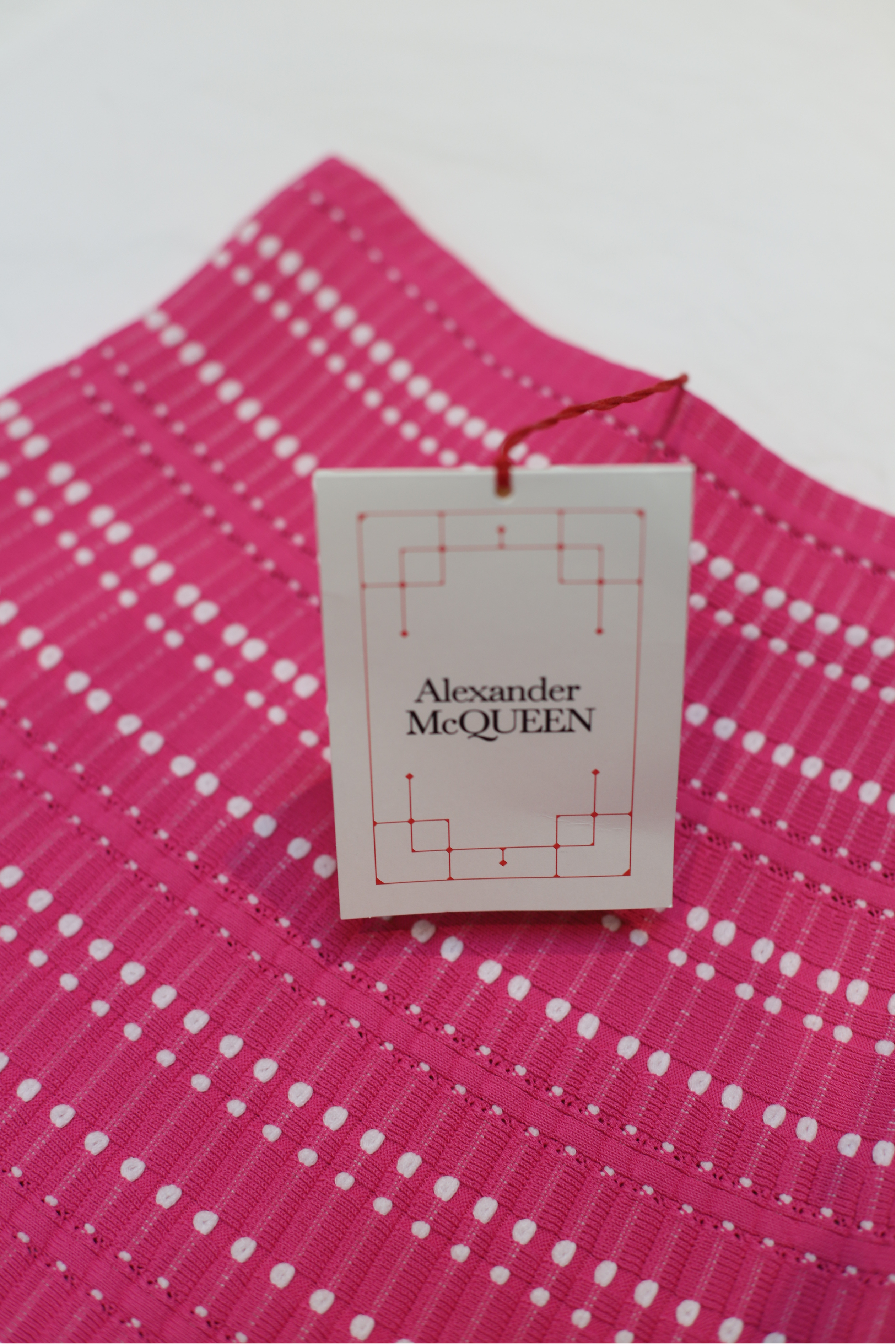 Alexander McQueen Geometric compact-knit midi skirt