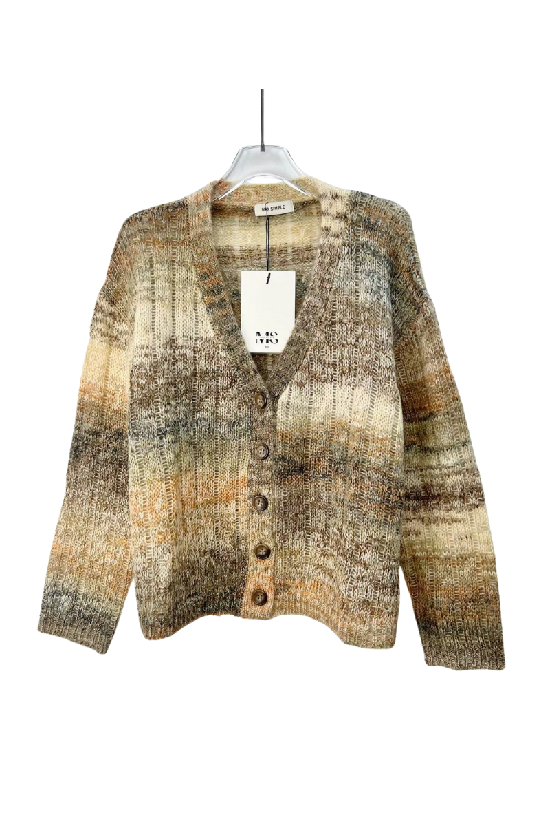 Max Simple Autumnal Marl Wool-Blend Cardigan_Burnt Orange