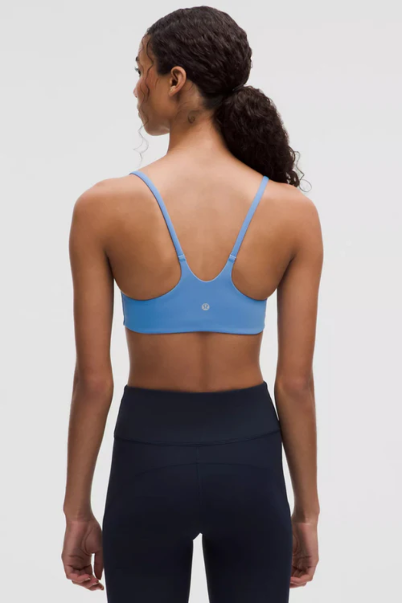 Lululemon Wunder Train Strappy Racer Bra C/D In French Blue