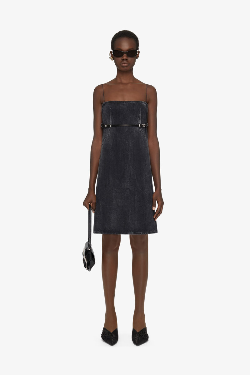 Givenchy Voyou Denim Dress-Black