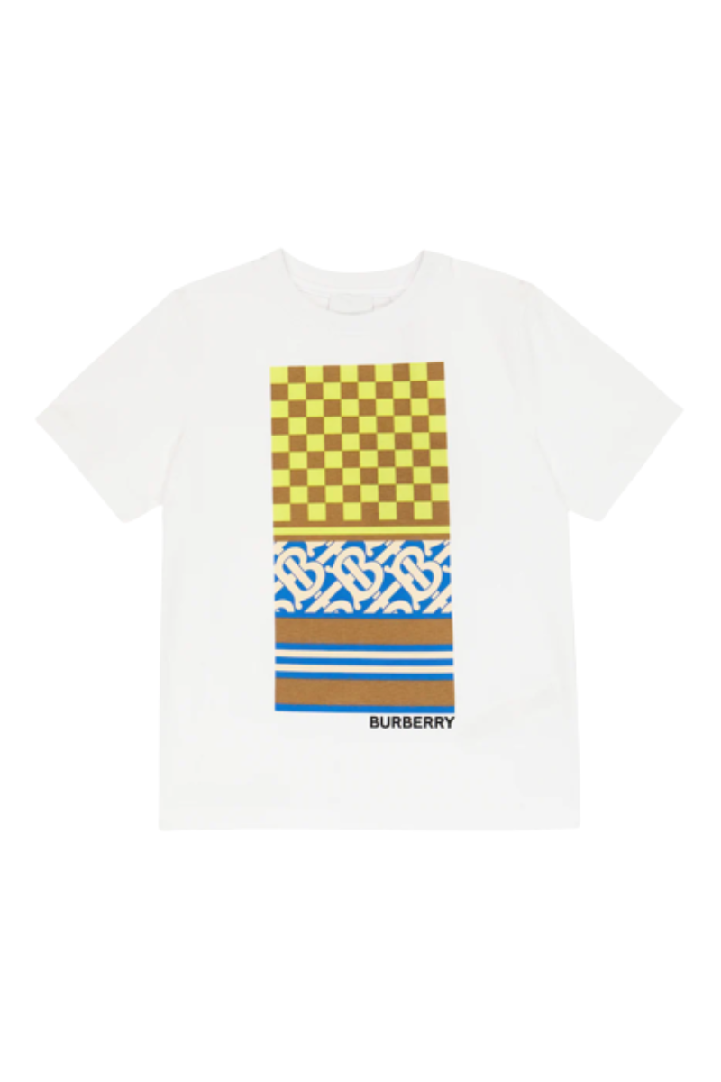 Burberry Kids Montage Logo T-Shirt White