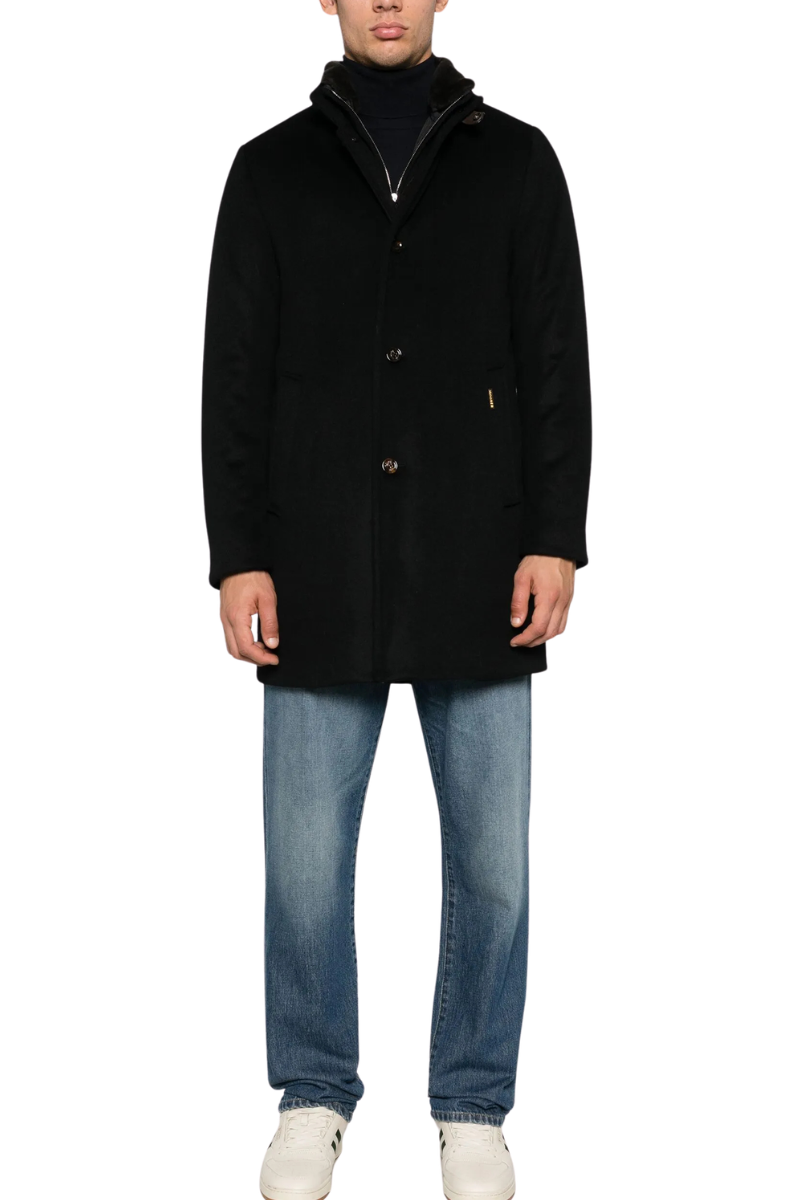 MooRER BOND-FUR-LE Mens Coat Navy