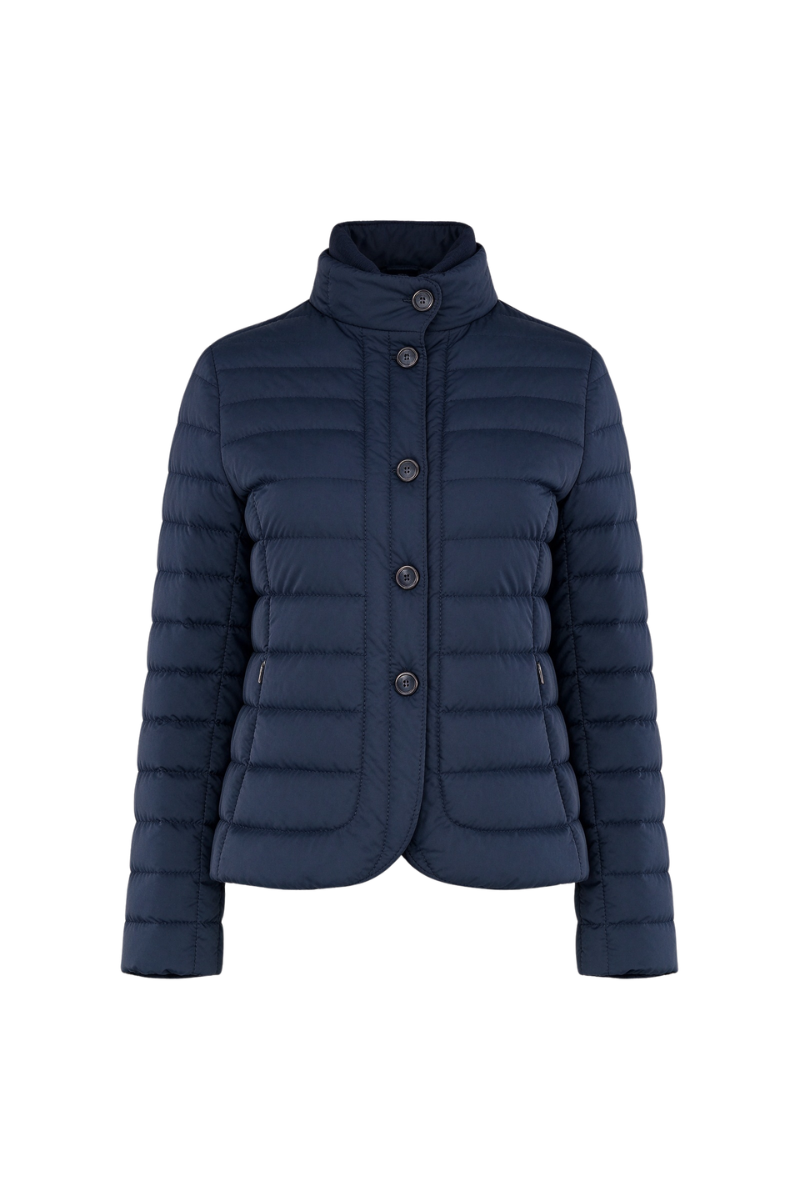 MooRER ELENEOS Stand Collar Short Down Jacket Blu
