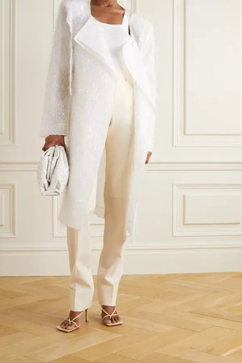 Givenchy Oversized Fringed Silk-Blend Organza Coat