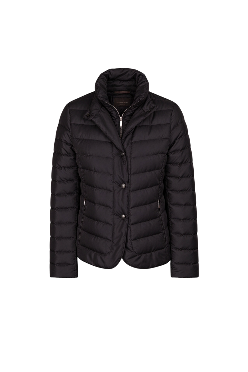 MooRER ELLI-THC Stand Collar Short Down Jacket Nero