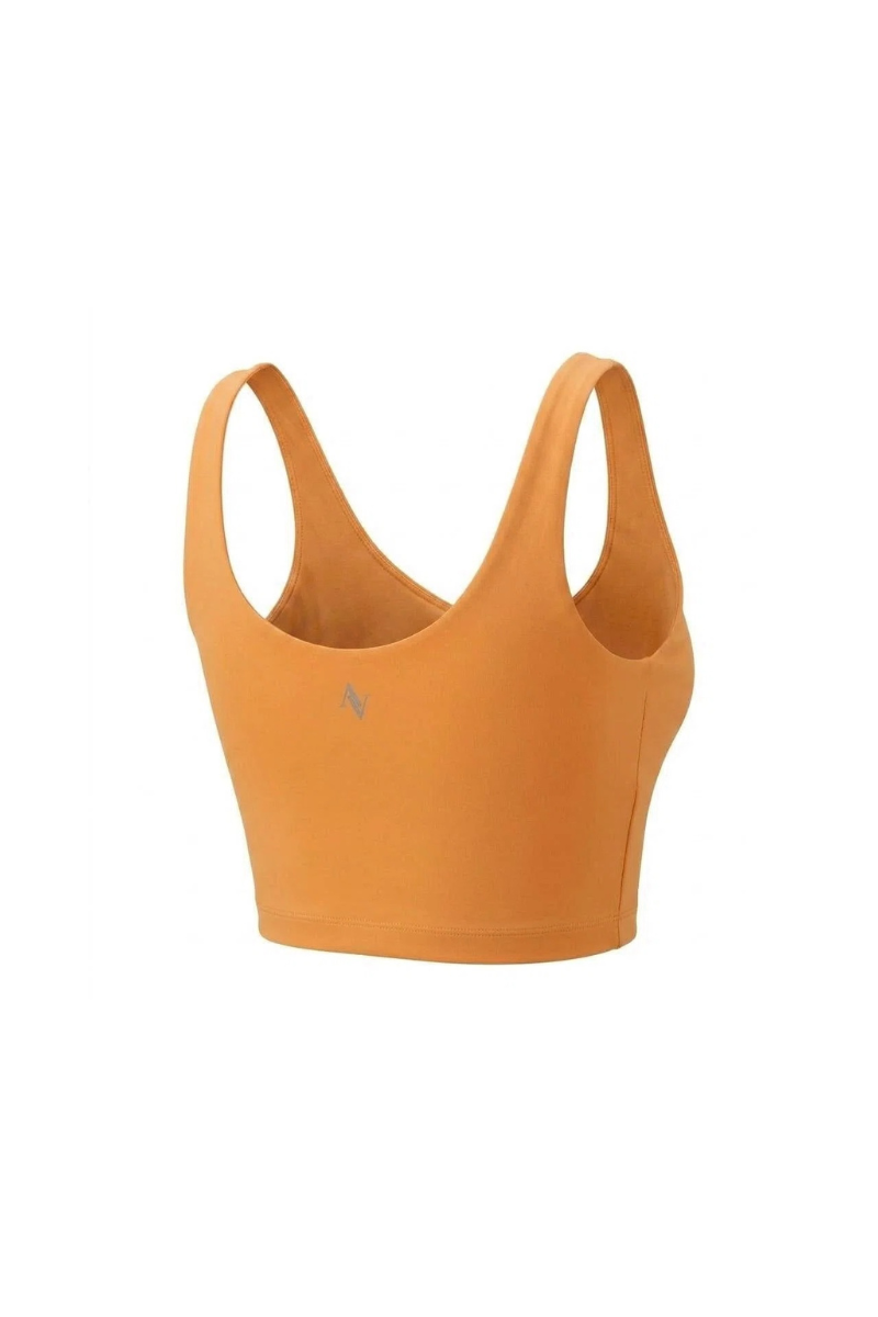 Bandier V-Neck Tempo Crop Bra Tangerine AA202183