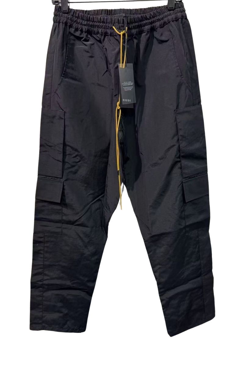 Rhude Black Cotton Cargo Pants
