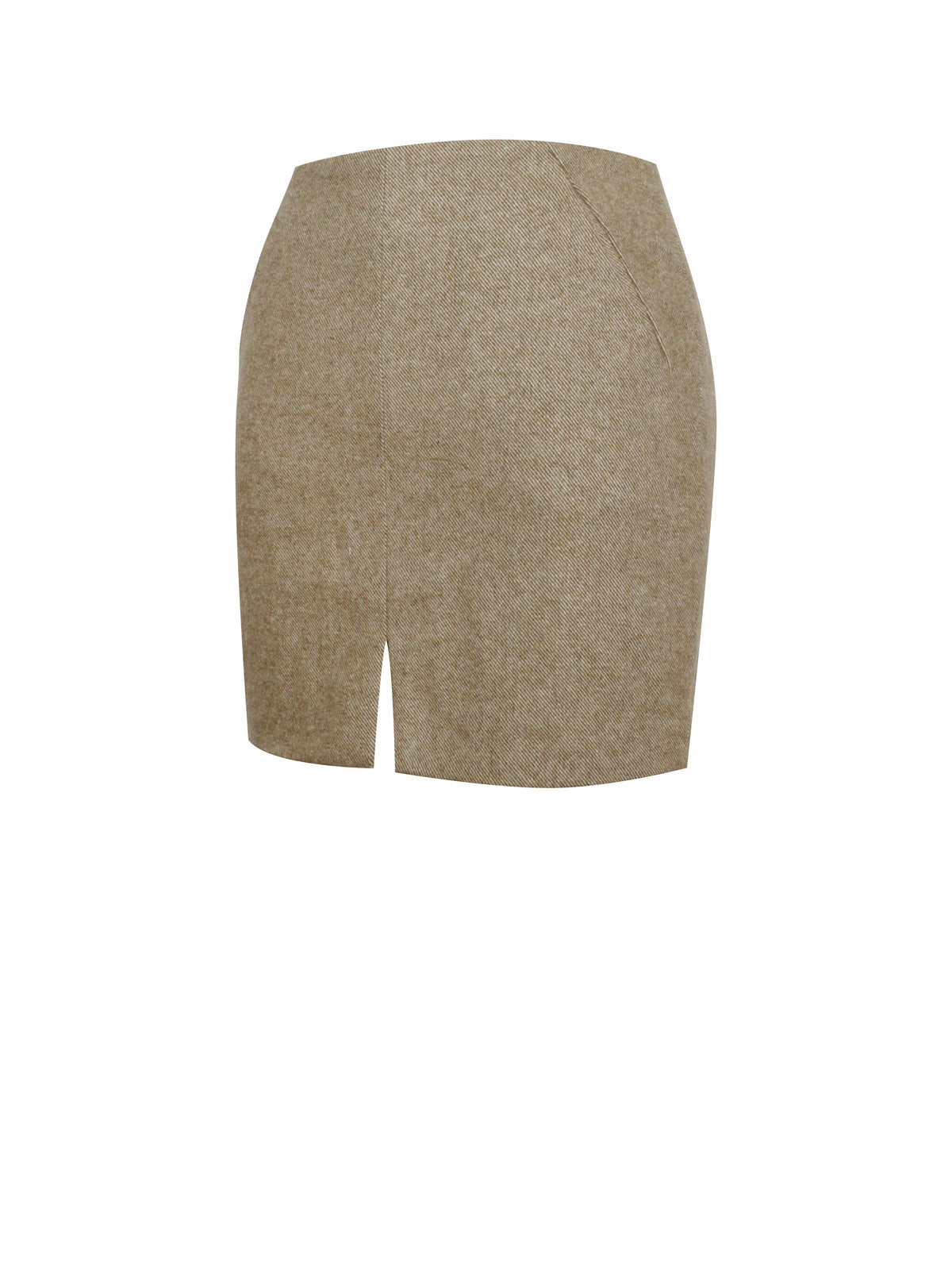 Braylee Vintage Bodycon Twill Wool Blend Mini Skirt (Archive Sale)