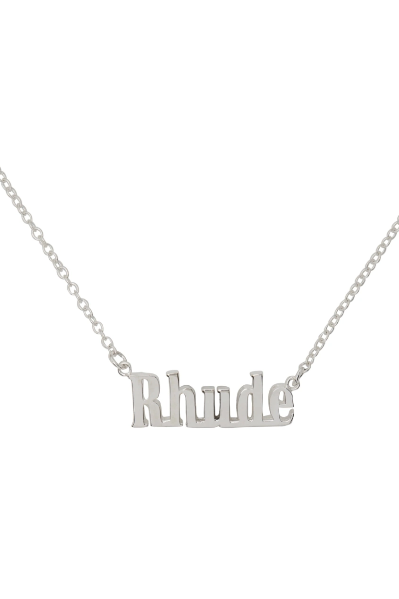 Rhude Silver Pendant Necklace