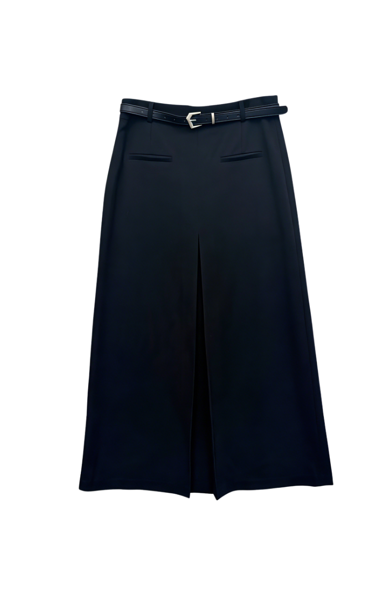 Max Simple Modern A-Line Skirt Black MSSG262058B