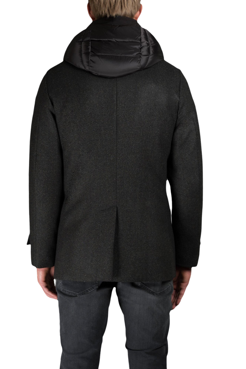 MooRER ELIGIO-HD Detachable Hood Peacoat Bosco