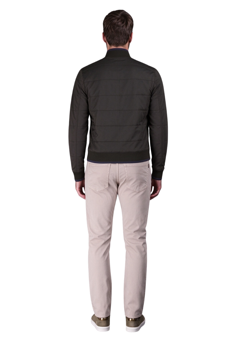 MooRER CORBINICK Stand-Collar Bomber Jacket Verde