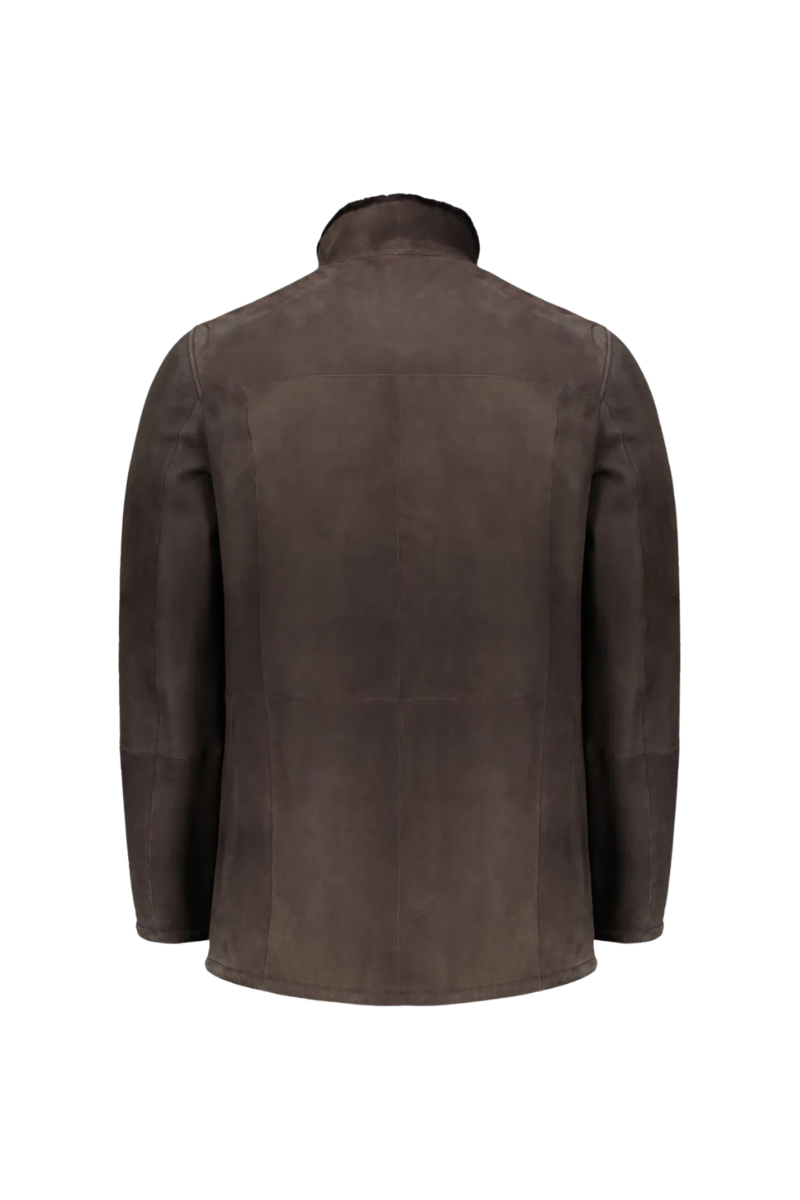 MooRER ETTOREME Shearling Stand Collar Field Jacket Moro