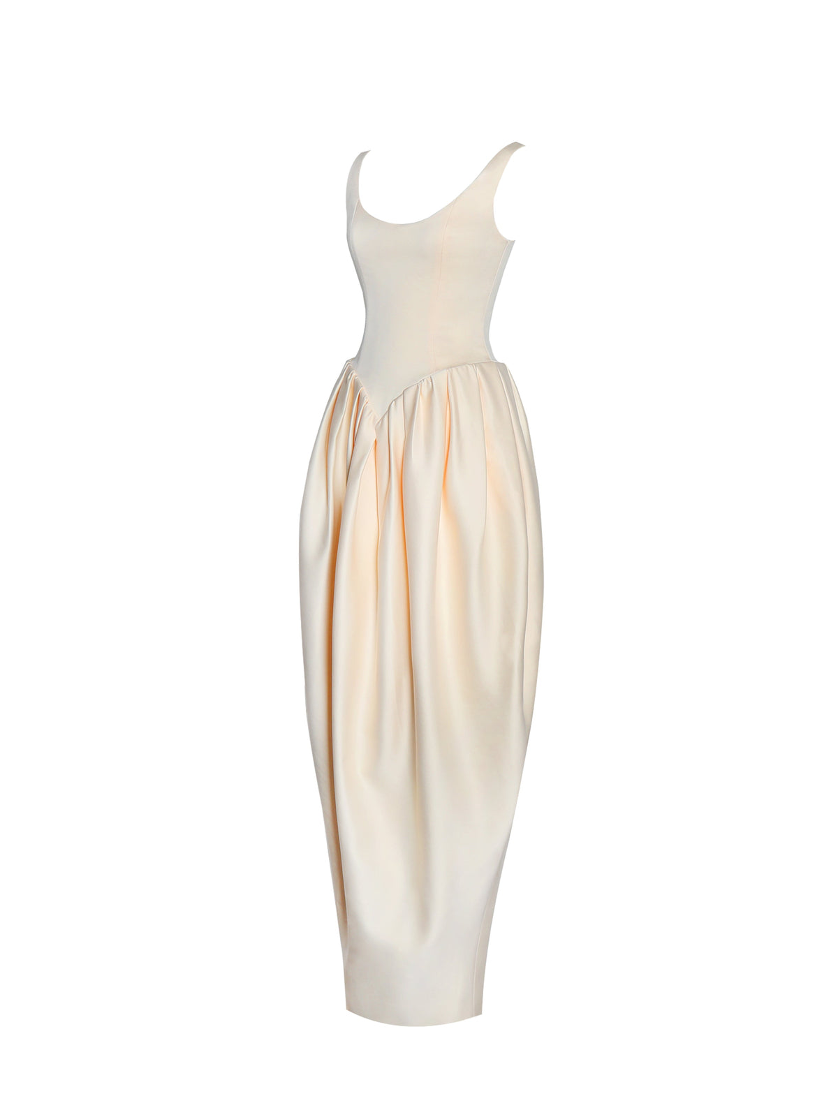 Udana Butter Yellow Drop Waist Tulip Gown (Archive Sale)