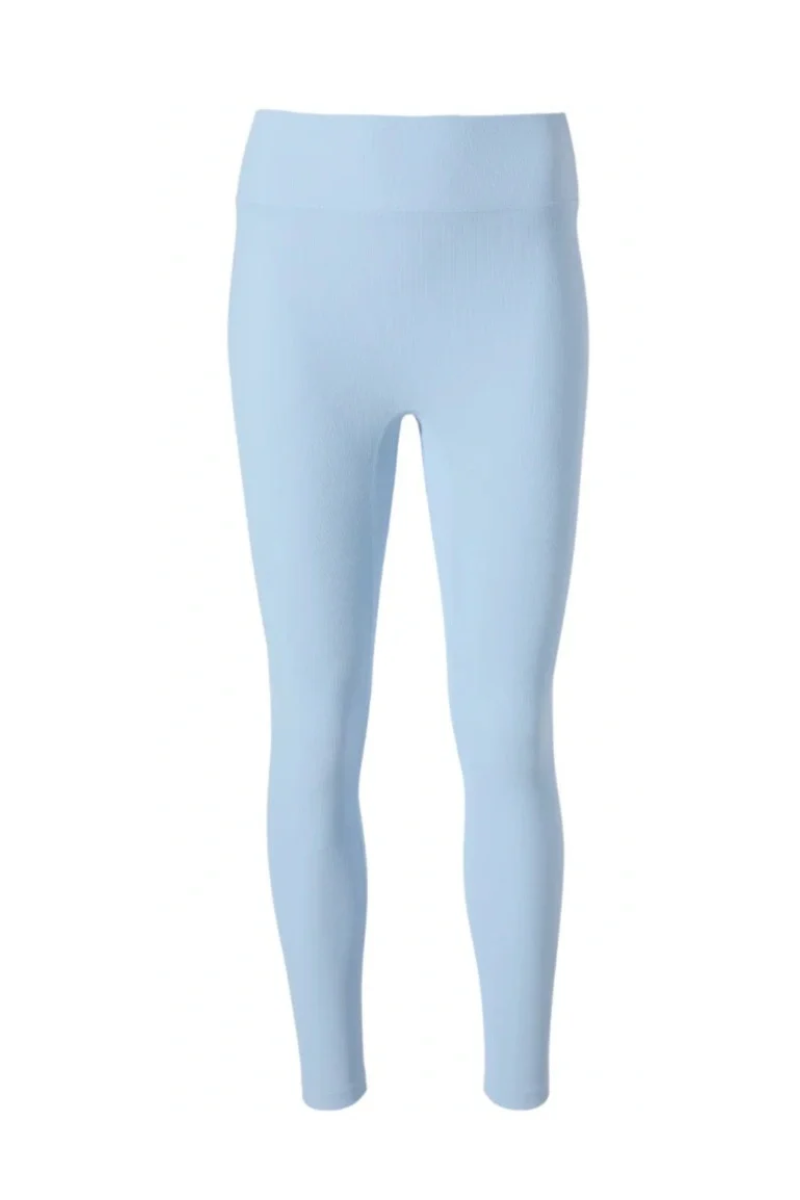 Bandier Rib Center Stage Legging Chambray Blue BND10189
