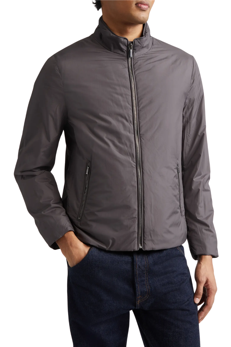 MooRER DOSSI-CW Layered Shirt Jacket Silver