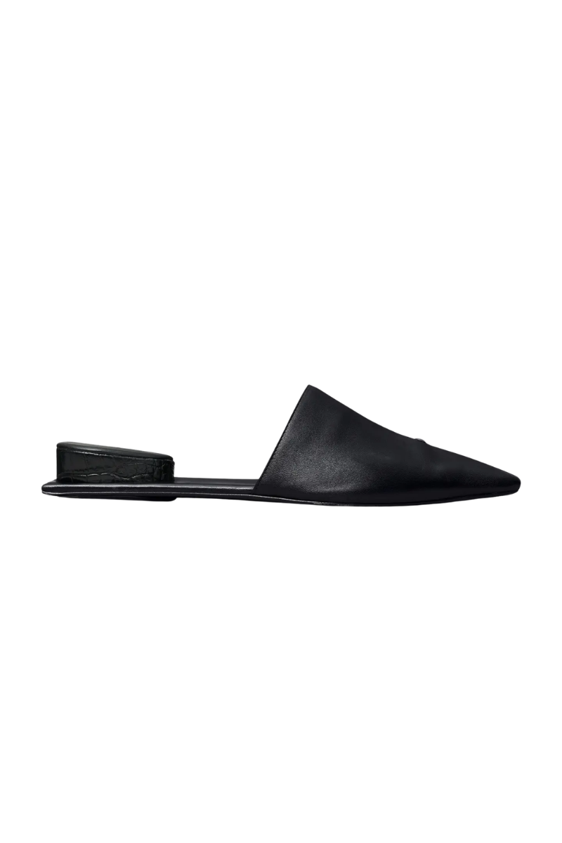 Tory Burch Pierced Mule Slippers Perfect Black/Silver 148648043
