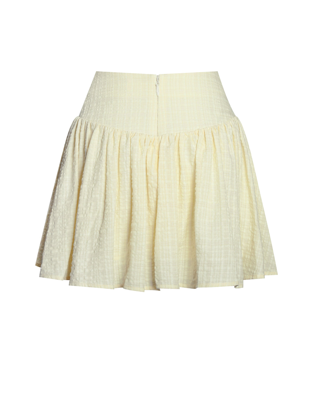 Odelie Yellow Drop Waist  Seersucker Full Skirt (Archive Sale)