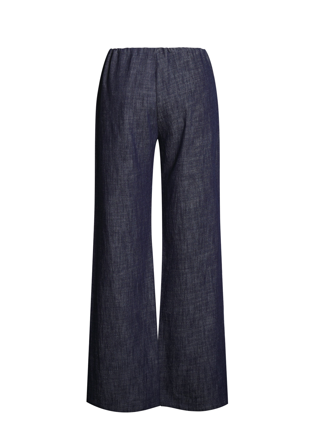 Raffaella Navy Cotton Denim Straight Leg Pants