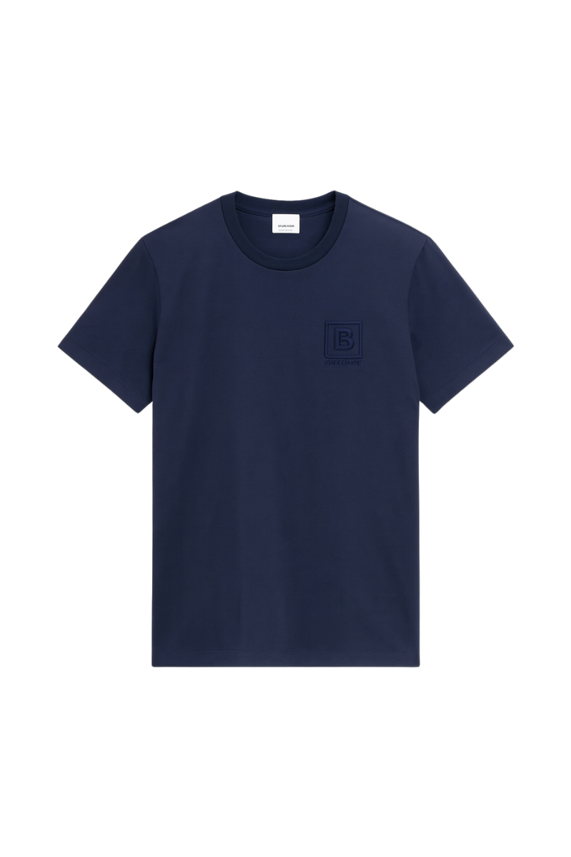 Burberry Men's Navy Logo Embroidery T-Shirt