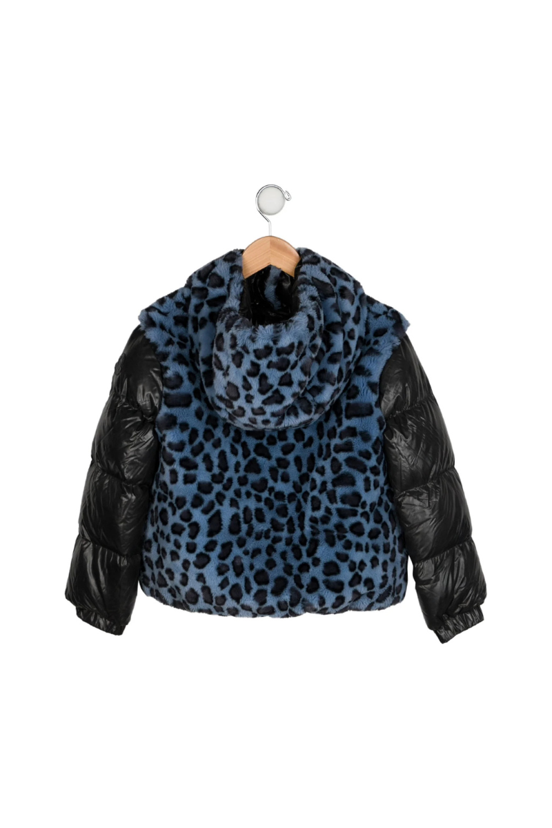 Moncler Kids' Little Girl's & Girl's Aistanelle Faux Fur Jacket In Blue, Navy