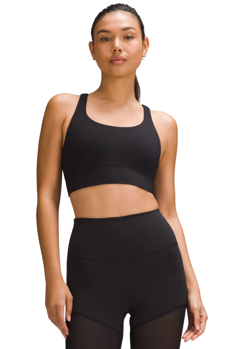 Lululemon Energy™ Longline Bra In BLK
