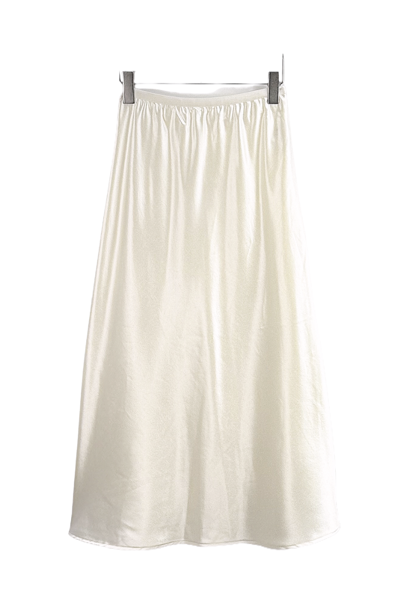 Max Simple Glossy Skirt Rice