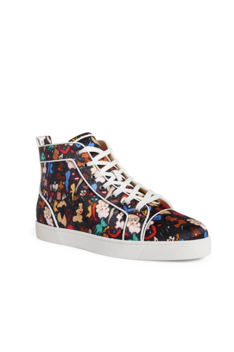 Christian Louboutin Louis Orlato Satin High Top Sneakers