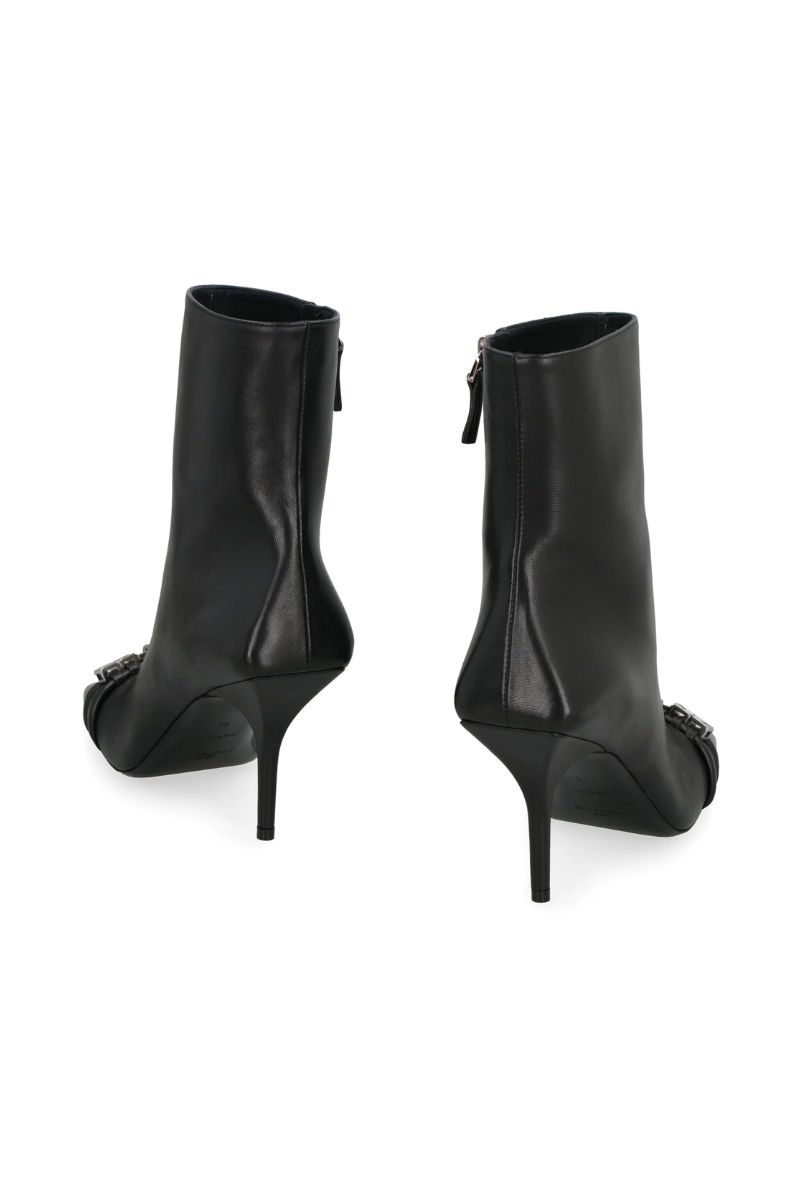 Givenchy G Woven Leather Ankle Boots In Black