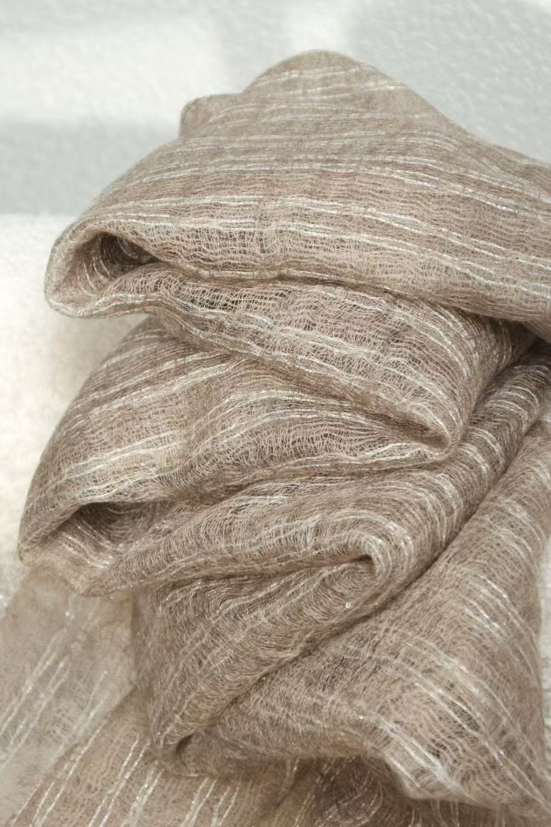 Max Simple Moonlight Cashmere Wrap Natural Purple
