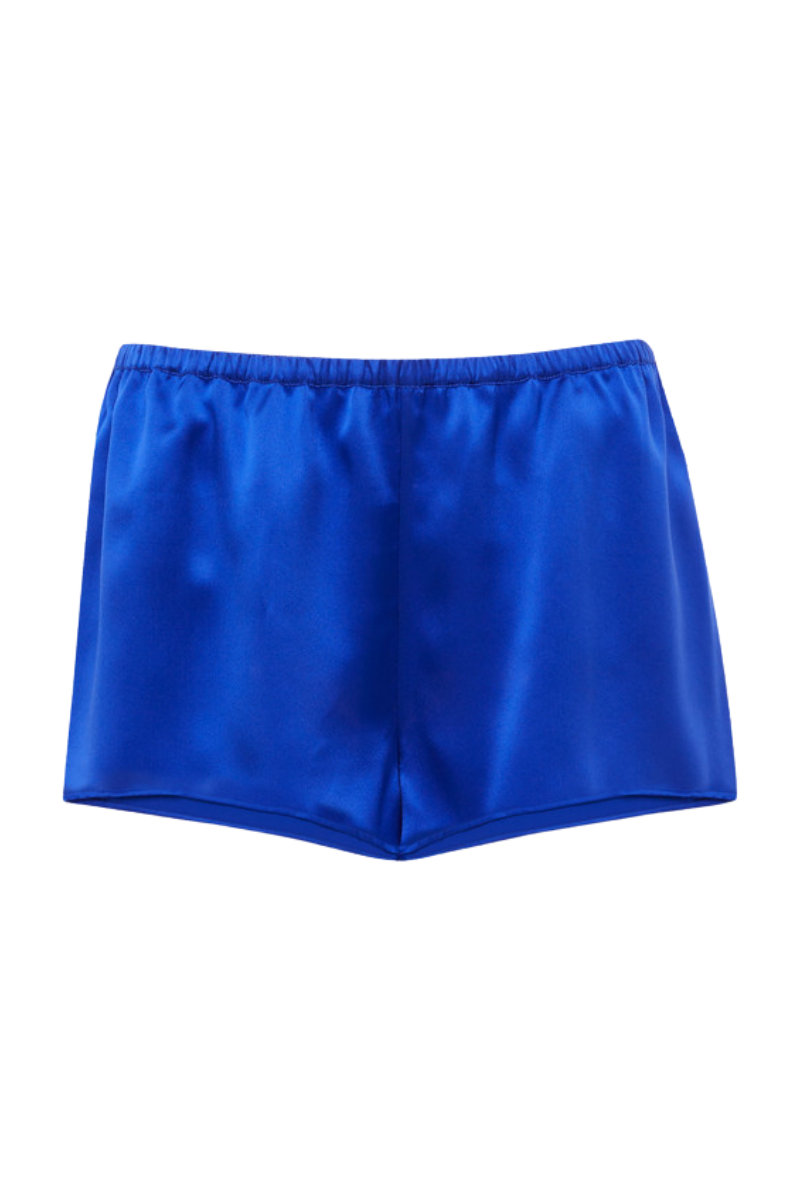La Perla Silk Sleep Shorts in Electric Blue