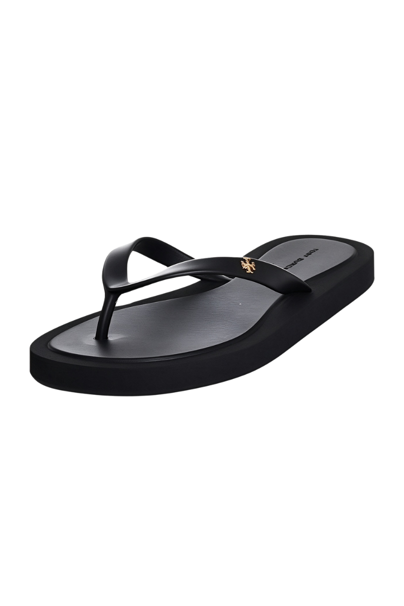 Tory Burch Kira Padded Flip Flop Perfect Black/Gold 162307013