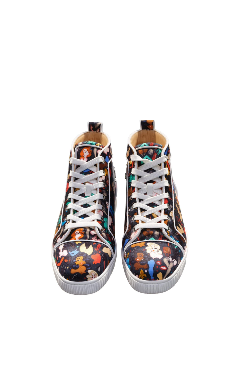 Christian Louboutin Louis Orlato Satin High Top Sneakers