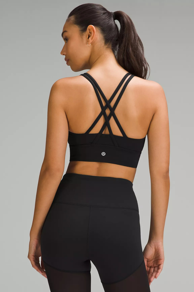 Lululemon Energy™ Longline Bra In BLK