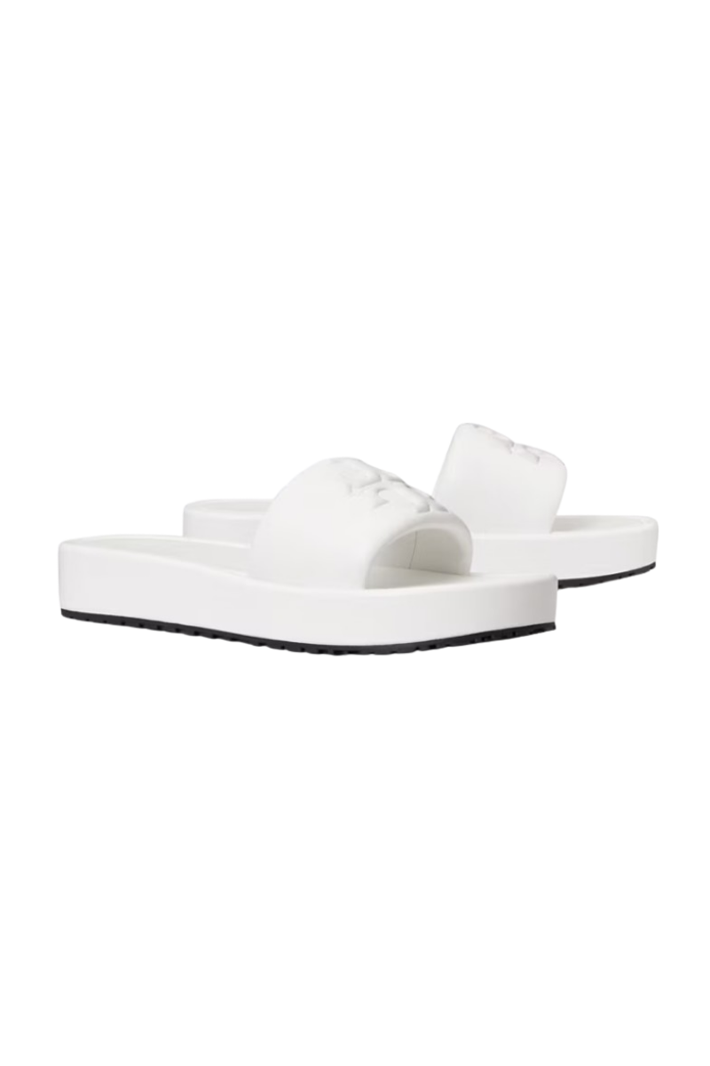 Tory Burch Double T Sport Platform Slide Nappa Leather Cirrus Cloud 184677-100