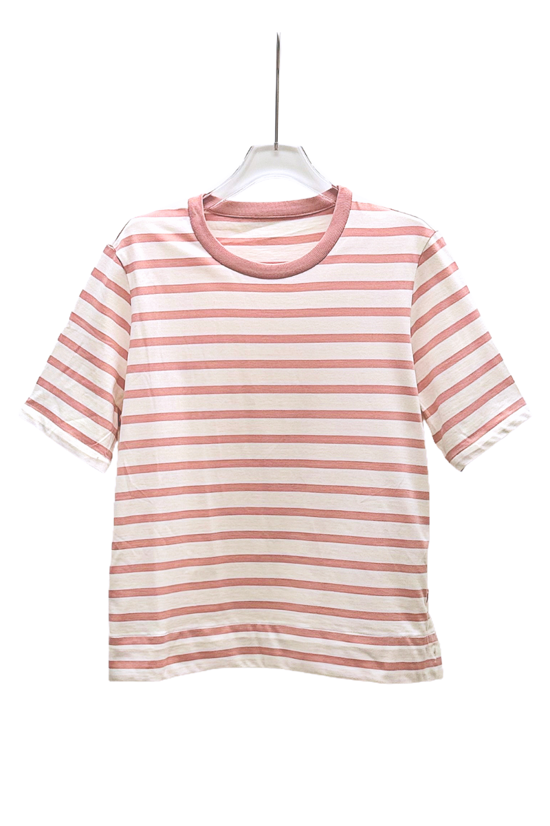 Max Simple Striped Cotton Tee Red