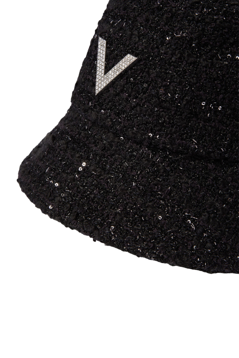 Valentino Garavani Embellished V-Logo Bucket Hat