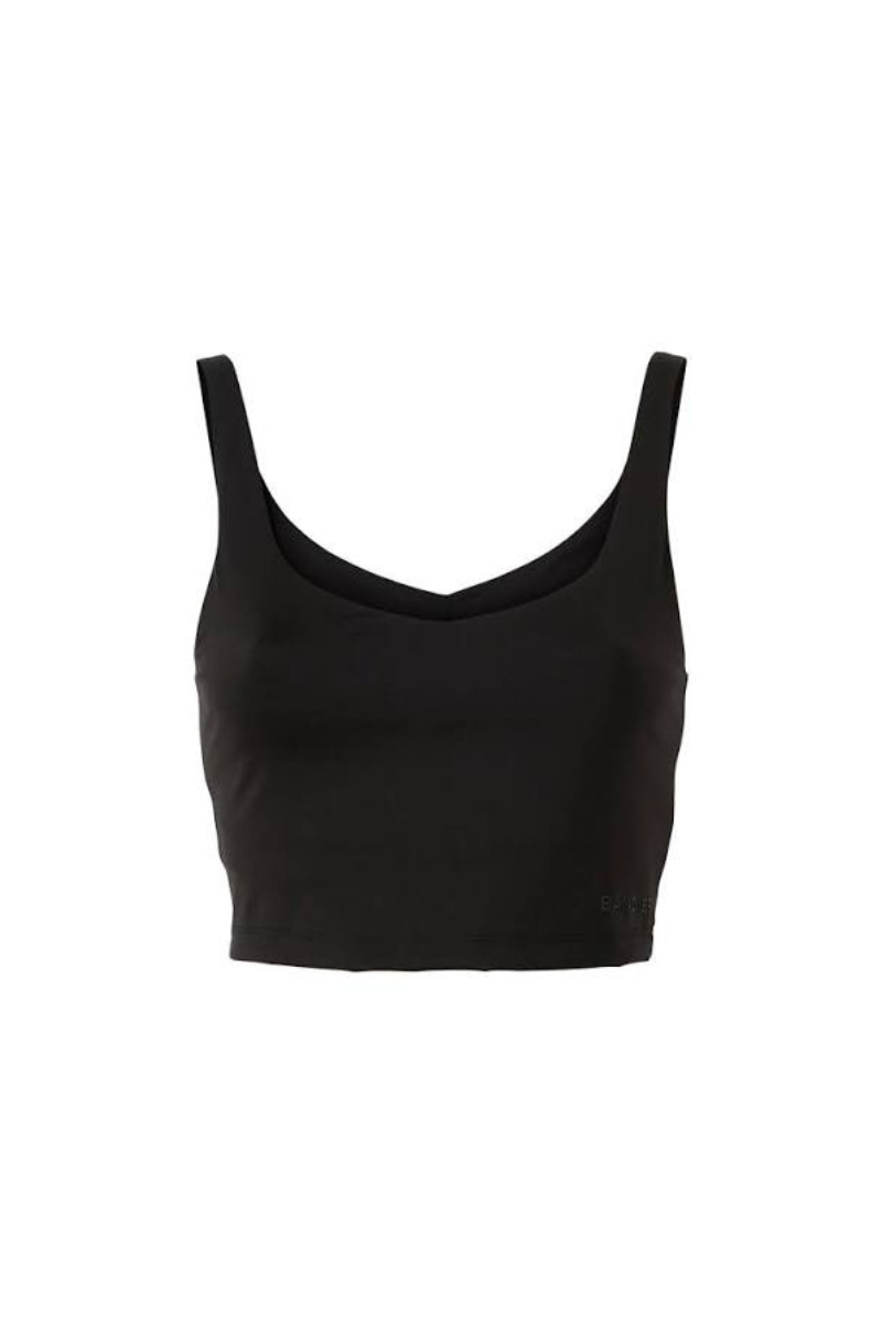 Bandier V Neck Tempo Crop Bra Black AA202183
