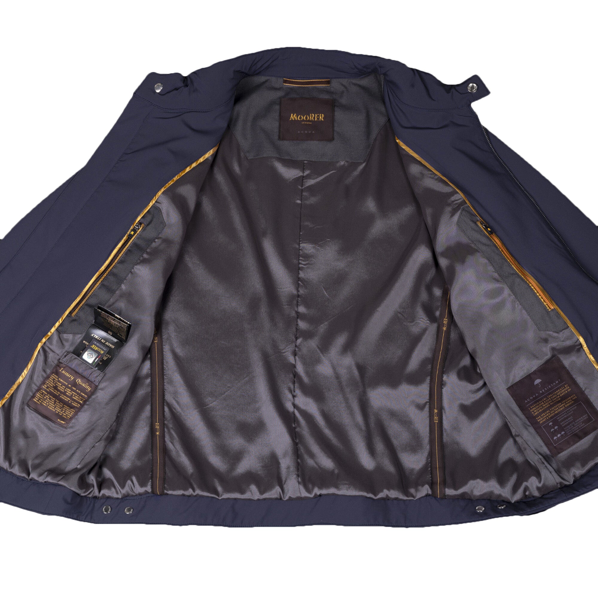 MOORER MEN'S DARK BLUE SLIM FIT JACKET