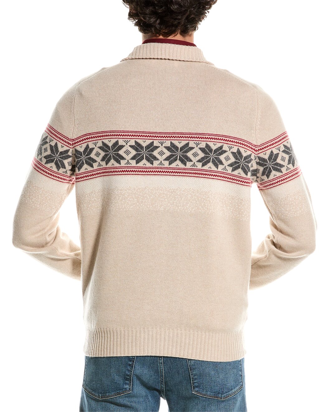 BRUNELLO CUCINELLI MEN'S 100% CASHMERE CASUAL 1/4 ZUP UP SWEATER